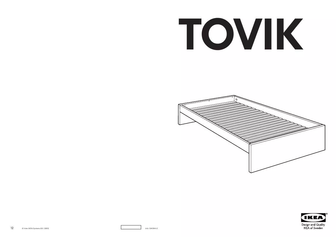 Mode d'emploi IKEA TOVIK BED FRAME TWIN