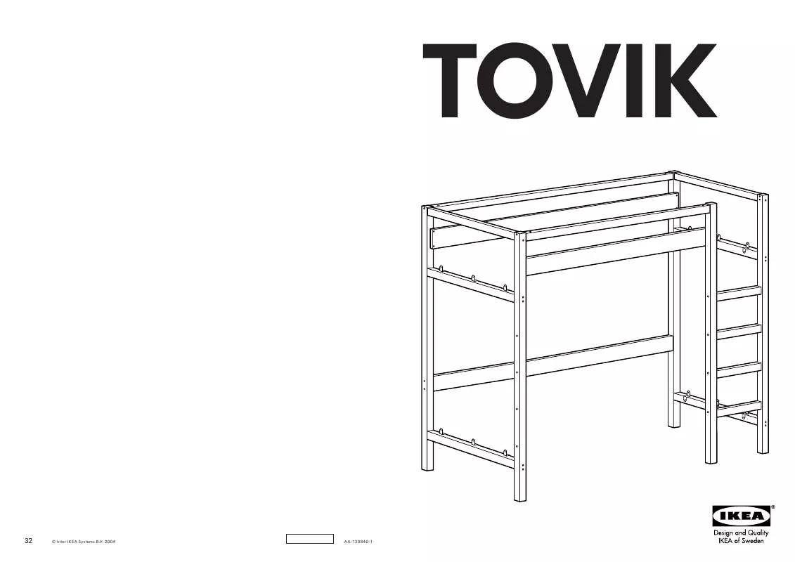 Mode d'emploi IKEA TOVIK LOFT/ BUNK BED FRAME