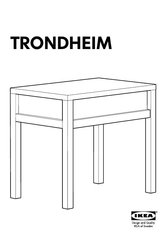 Mode d'emploi IKEA TRONDHEIM BEDSIDE TABLE