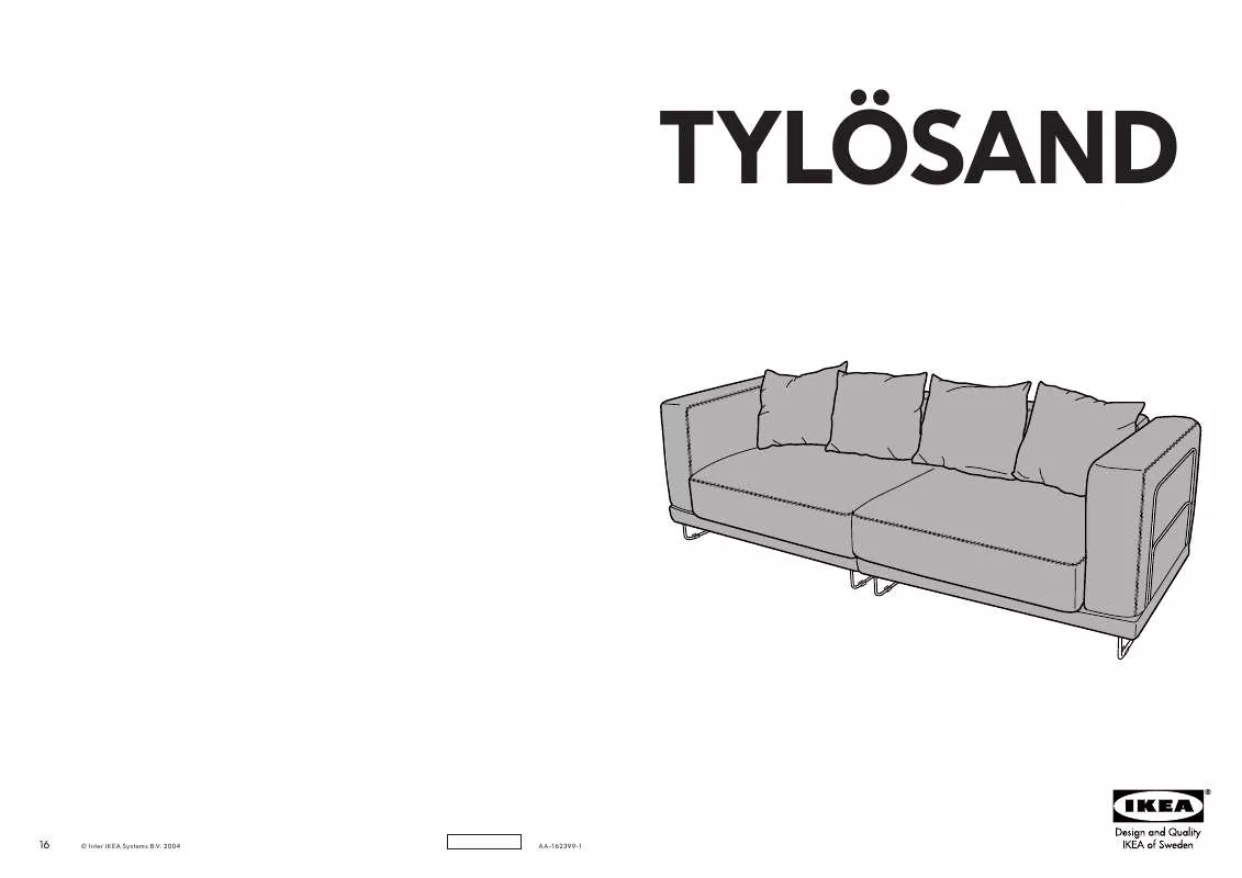 Mode d'emploi IKEA TYLÖSAND SOFA COVER