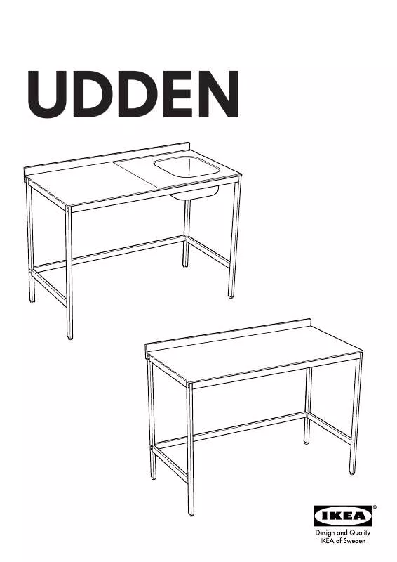 Mode d'emploi IKEA UDDEN SINGLE BOWL SINK W/ LEG 50X35