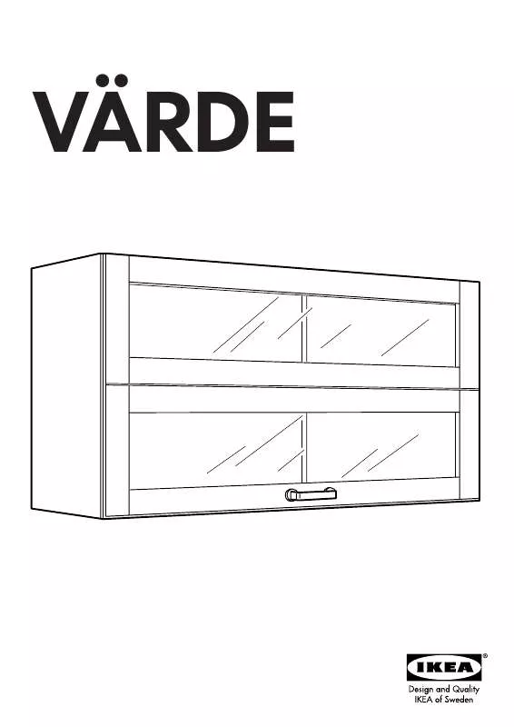 Mode d'emploi IKEA VÄRDE GLASS DOOR WALL CABINET 47X24
