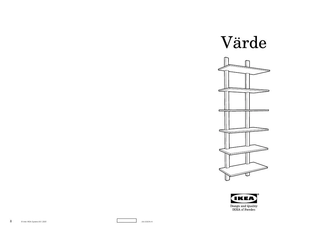 Mode d'emploi IKEA VÄRDE WALL SHELF 19 5/8X55 1/8