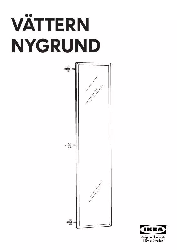 Mode d'emploi IKEA VÄTTERN NYGRUND DOOR 12X71