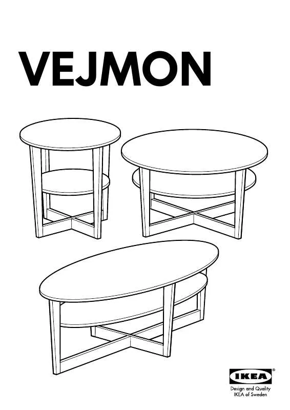 Mode d'emploi IKEA VEJMON COFFEE TABLE OVAL 55X26