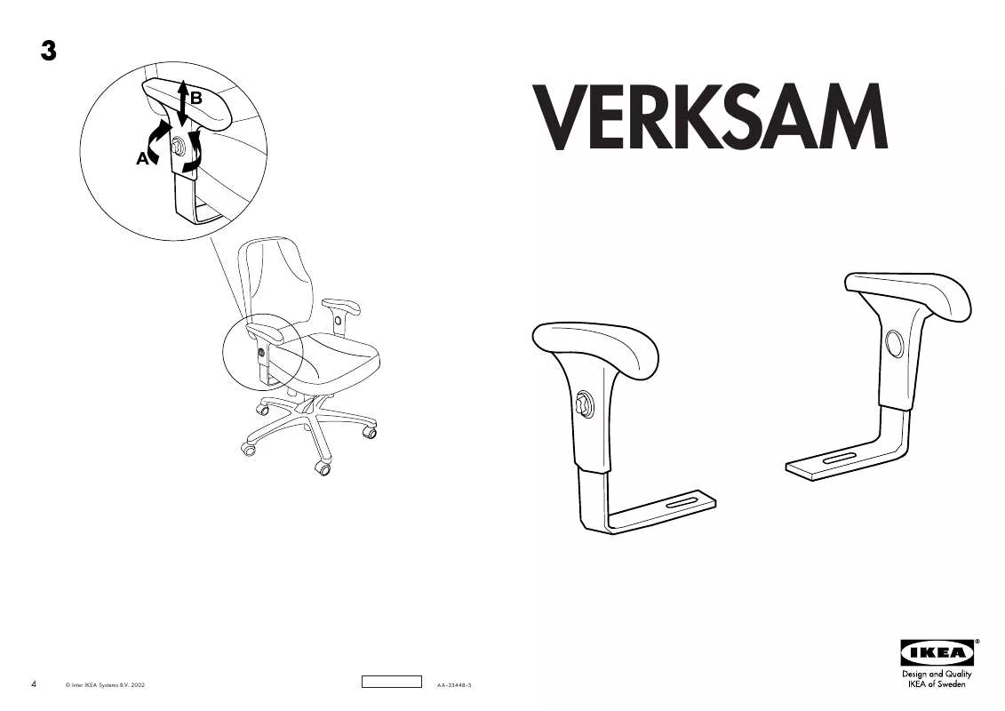 Mode d'emploi IKEA VERKSAM ARMREST PAIR