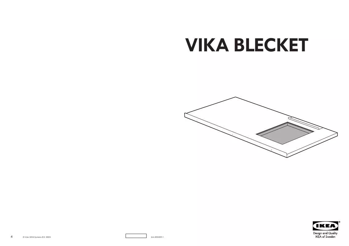 Mode d'emploi IKEA VIKA BLECKET DRAWING TABLE TOP 59X30