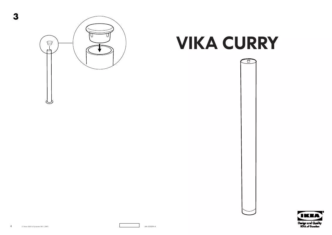 Mode d'emploi IKEA VIKA CURRY LEG