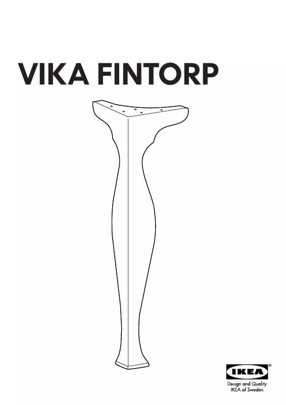 Mode d'emploi IKEA VIKA FINTORP LEG 17 3/4