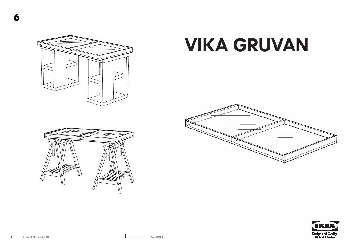 Mode d'emploi IKEA VIKA GRUVAN TABLE TOP 55X28