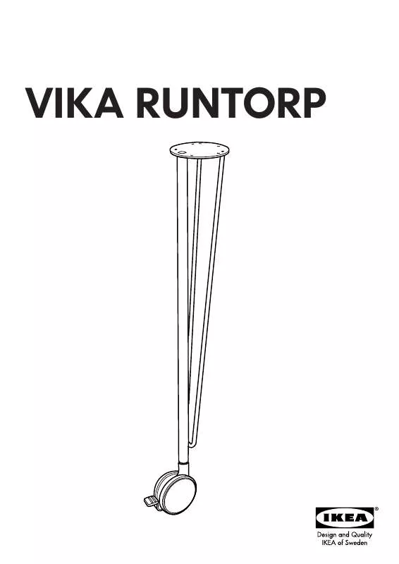 Mode d'emploi IKEA VIKA RUNTORP LEG