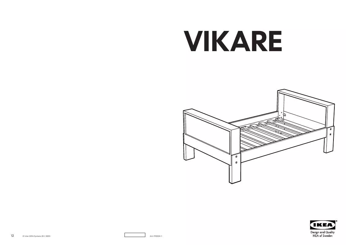 Mode d'emploi IKEA VIKARE EXTENDABLE BED FRAME