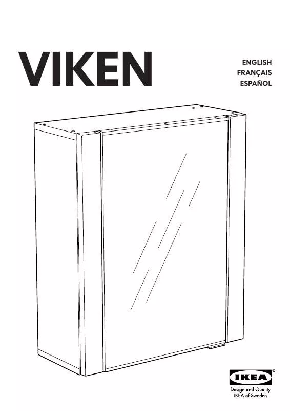 Mode d'emploi IKEA VIKEN MIRROR CABINET W/ 1DR LT 21X9X23