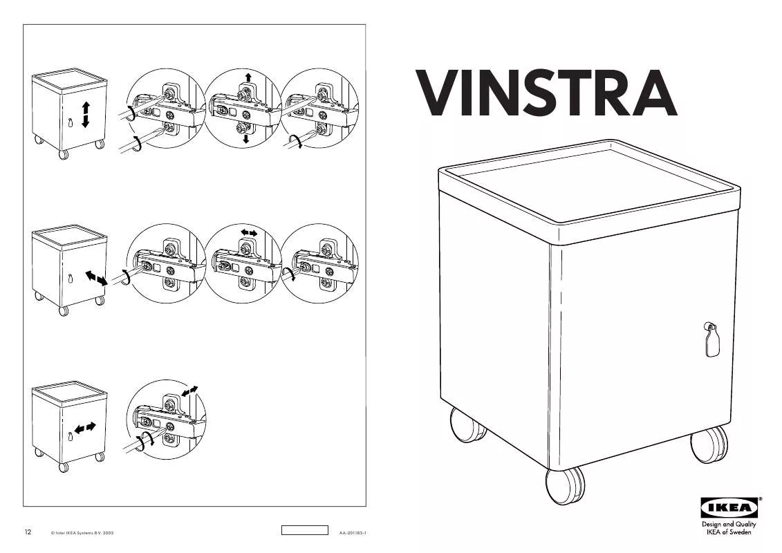 Mode d'emploi IKEA VINSTRA BEDSIDE TABLE 15X15