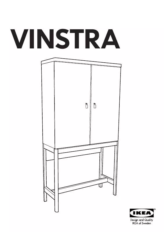 Mode d'emploi IKEA VINSTRA CABINET W/ 2DOORS 38X73