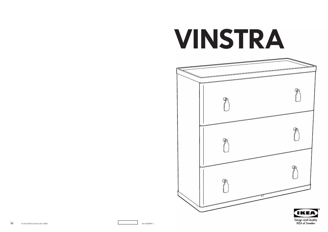 Mode d'emploi IKEA VINSTRA CHEST W/ 3DRAWERS 39X39