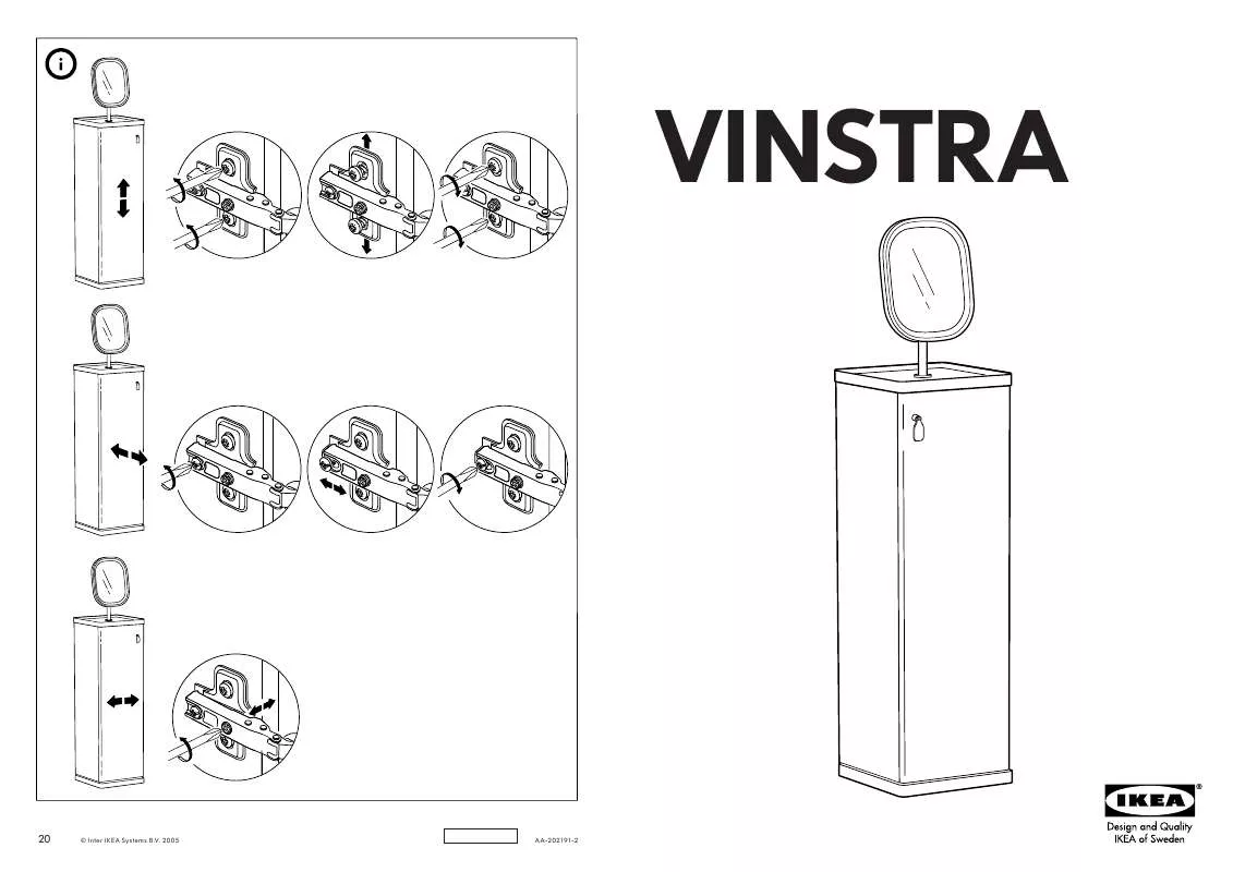 Mode d'emploi IKEA VINSTRA STORAGE UNIT W/ MIRROR 15X66
