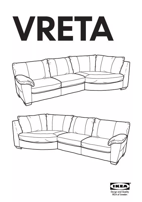Mode d'emploi IKEA VRETA CORNER SOFA W/ ARM LEFT