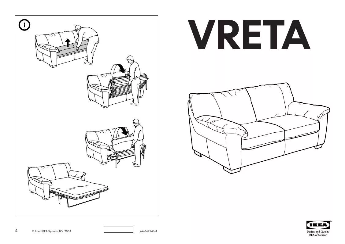 Mode d'emploi IKEA VRETA SOFA BED