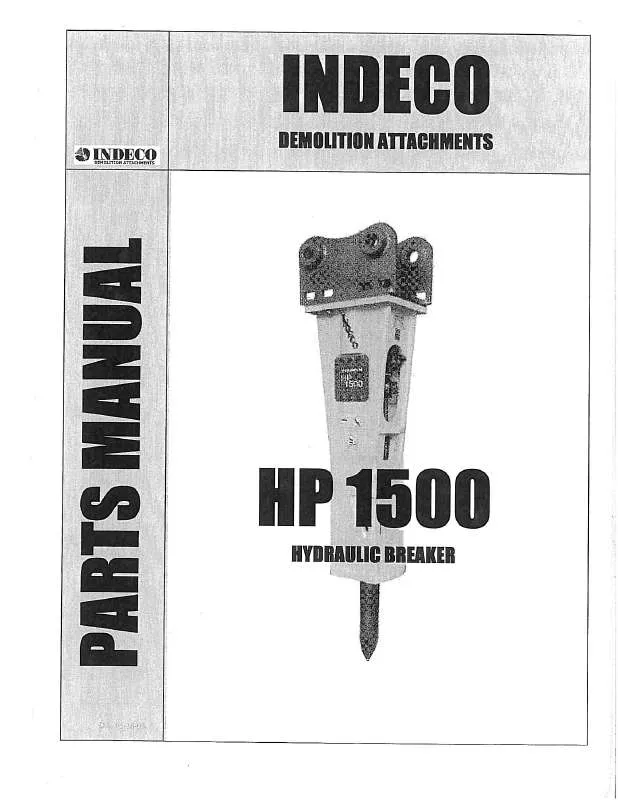Mode d'emploi INDECO HP 1500