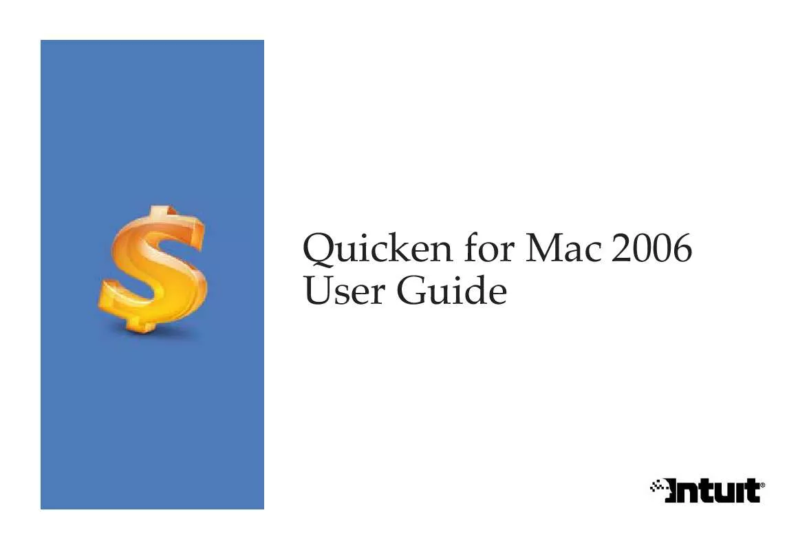 Mode d'emploi INTUIT QUICKEN FOR MAC 2006