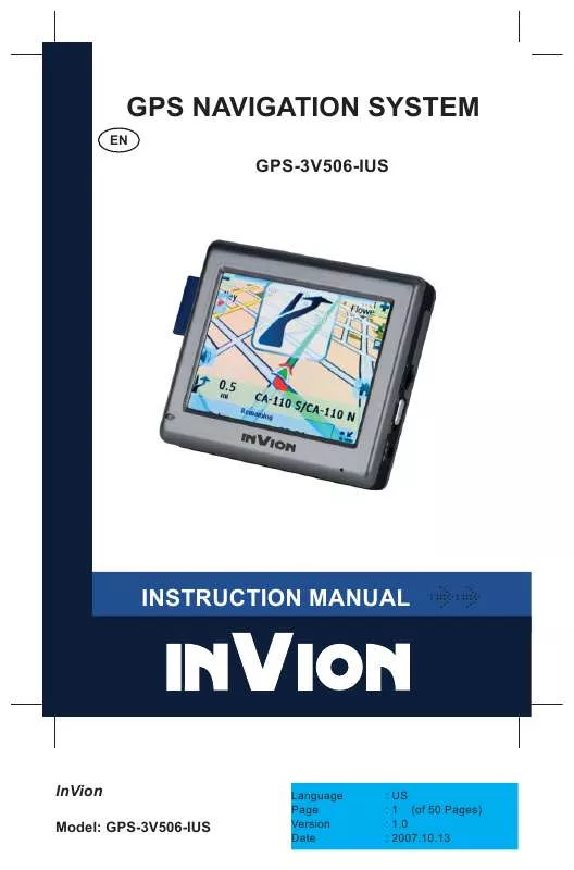 Mode d'emploi INVION GPS-3V506-IUS