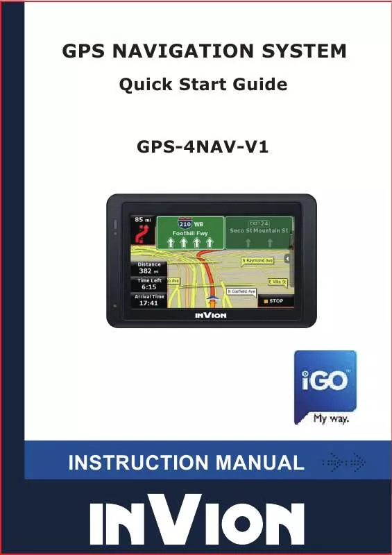 Mode d'emploi INVION GPS-4NAV-V1
