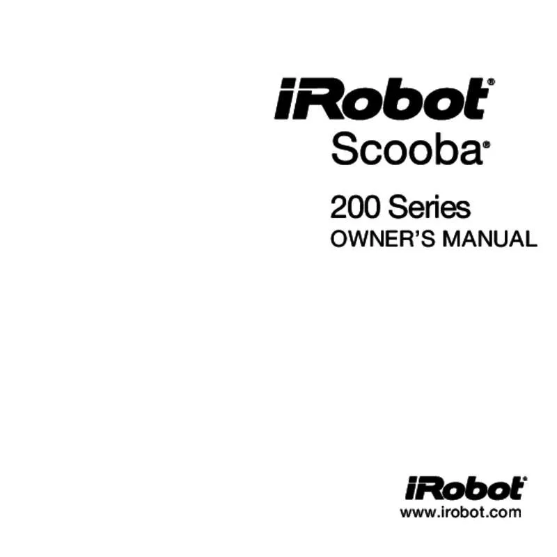 Mode d'emploi IROBOT SCOOBA 200