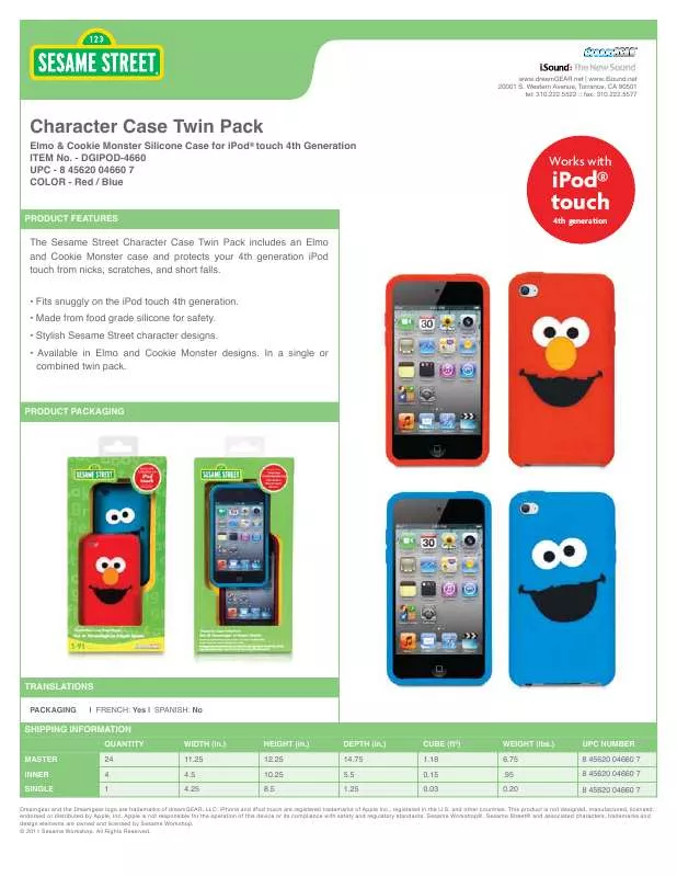 Mode d'emploi ISOUND CHARACTER CASE TWIN PACK