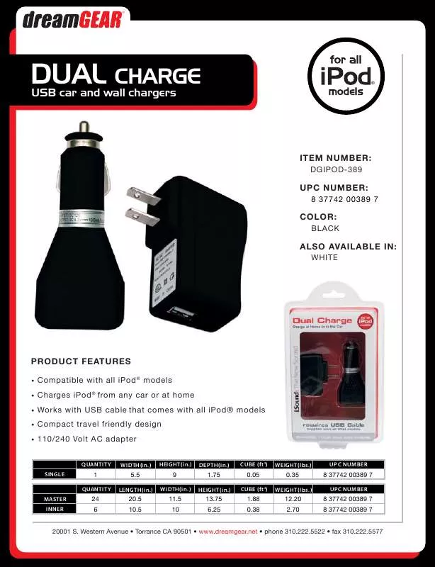 Mode d'emploi ISOUND DUAL CHARGE