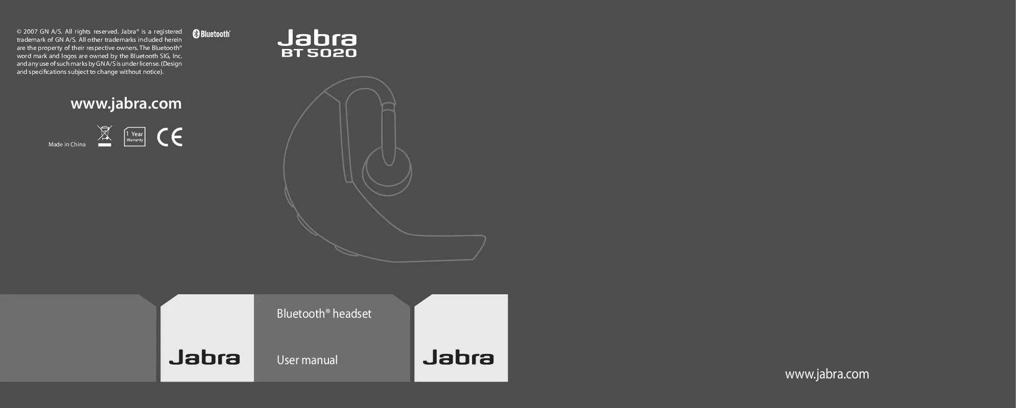 Mode d'emploi JABRA BT5020