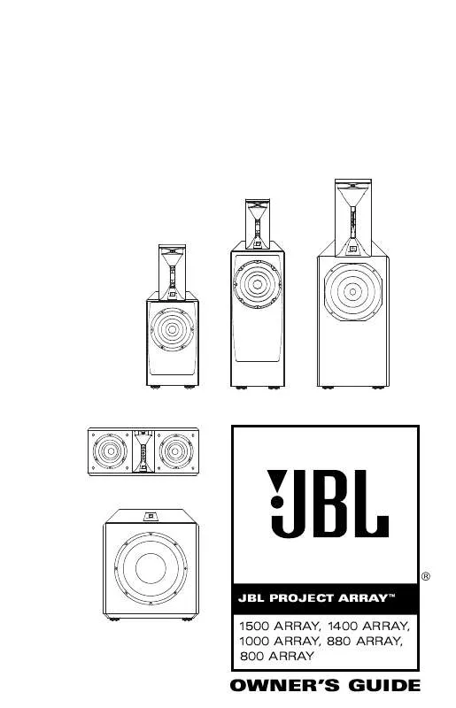 Mode d'emploi JBL 1000 ARRAY