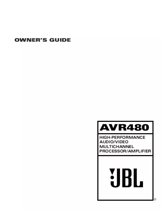Mode d'emploi JBL AVR480