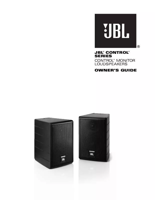 Mode d'emploi JBL CONTROL MONITOR LOUDSPEAKERS