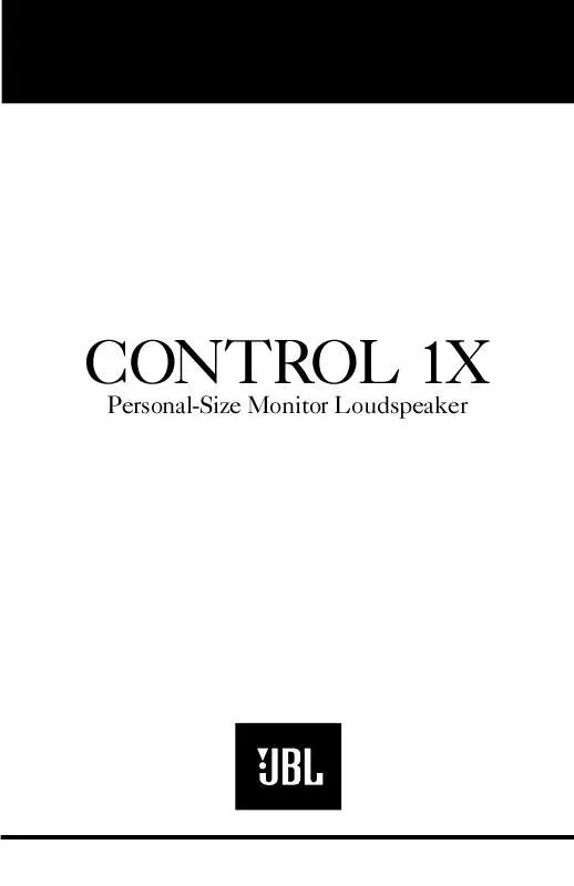 Mode d'emploi JBL CONTROL1X BLK