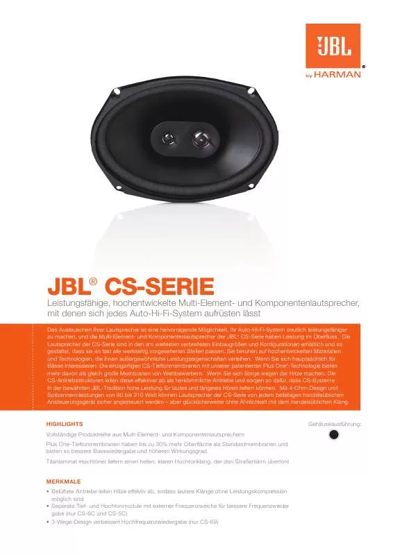 Mode d'emploi JBL CS-5