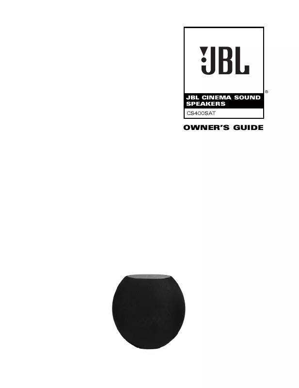 Mode d'emploi JBL CS 400 SATELLITE