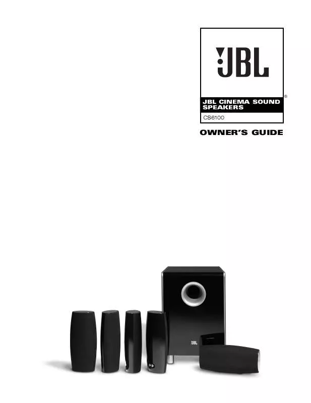 Mode d'emploi JBL CS6100