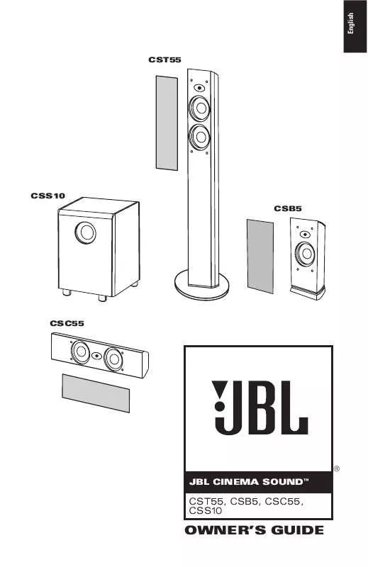 Mode d'emploi JBL CSB5