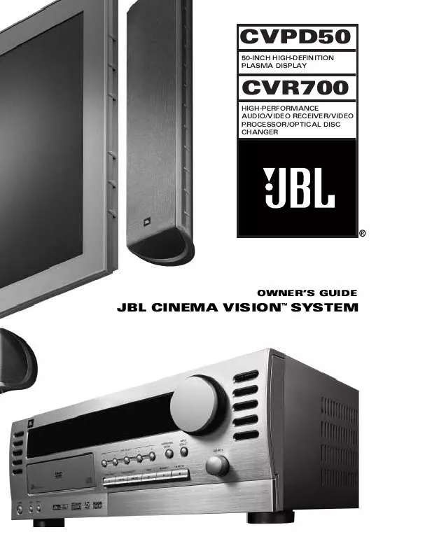 Mode d'emploi JBL CVPD50