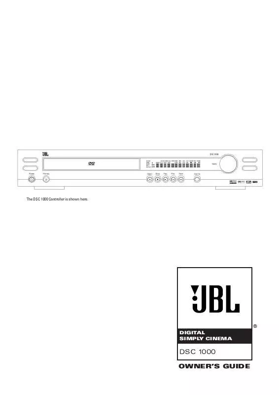 Mode d'emploi JBL DSC 1000