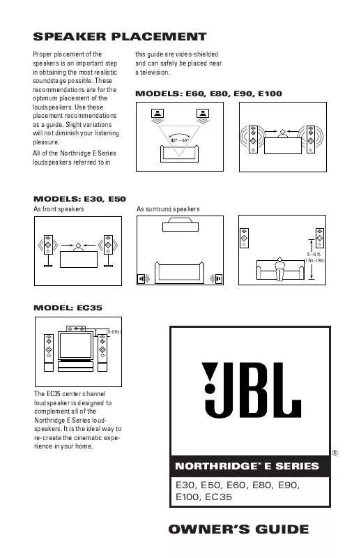 Mode d'emploi JBL E 100 (220-240V)