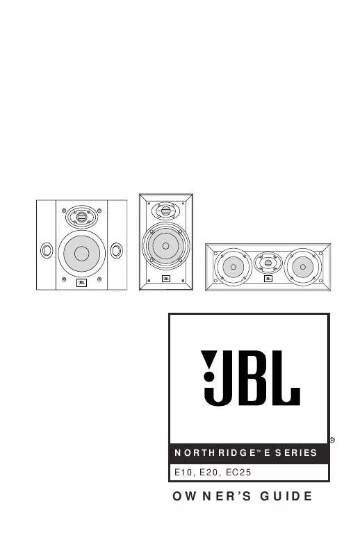 Mode d'emploi JBL E10 BLACK ASH E10