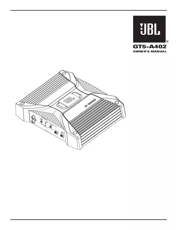 Mode d'emploi JBL GT5-A402