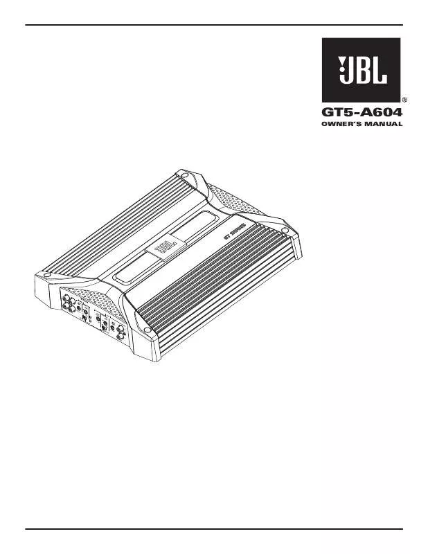 Mode d'emploi JBL GT5-A604