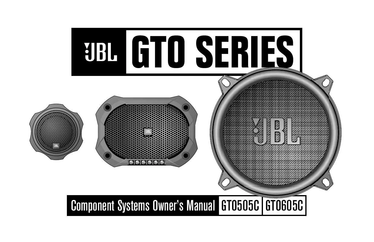 Mode d'emploi JBL GTO505C