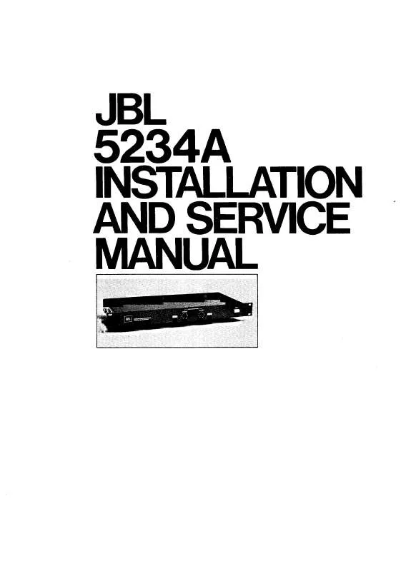Mode d'emploi JBL JBL 5234A