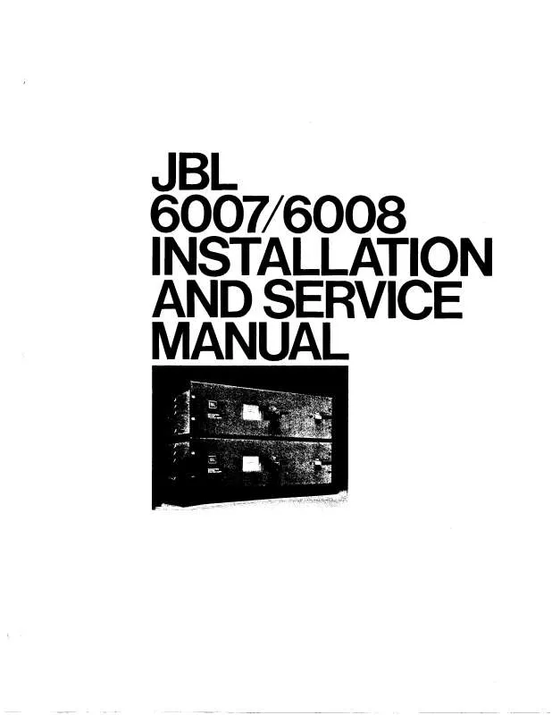 Mode d'emploi JBL JBL 6007