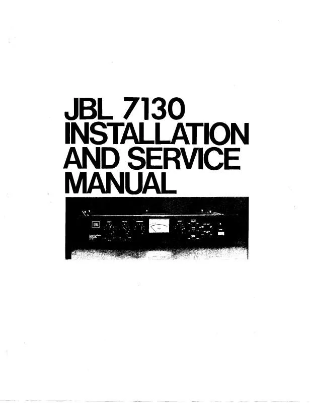 Mode d'emploi JBL JBL 7130