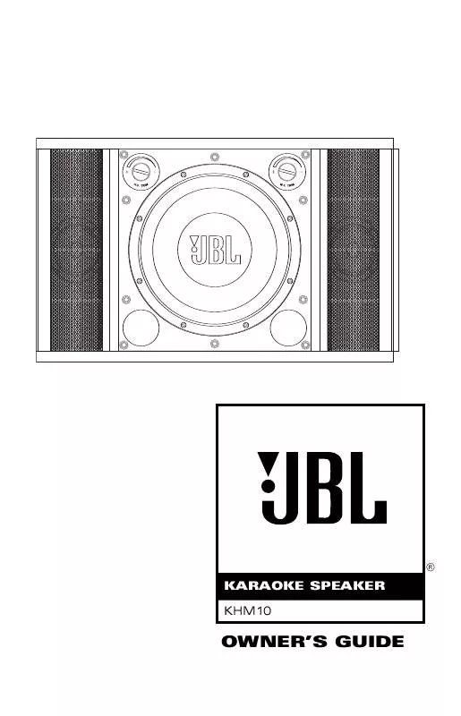 Mode d'emploi JBL KHM 10